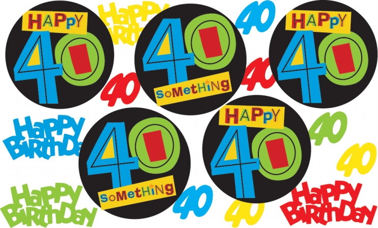 Creative Converting Happy 40th Birthday Confetti - 12 Count
