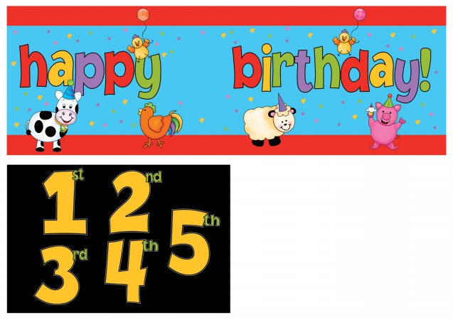 Creative Converting Barnyard Bash Giant Party Banner - Case of 6