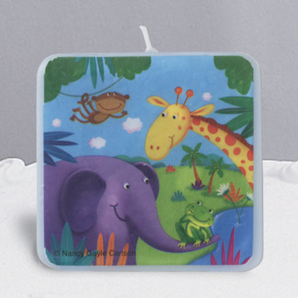 Creative Converting Jungle Buddies Birthday Candle - 12 Count