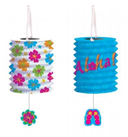 Creative Converting Flower Lantern Garland with Attachments 6 Count