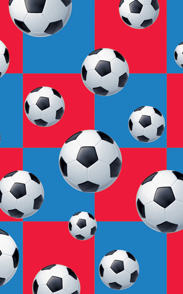 Creative Converting 54 x 108 Inch Plastic All Over Party All Star Soccer Table Cover - Case of 6
