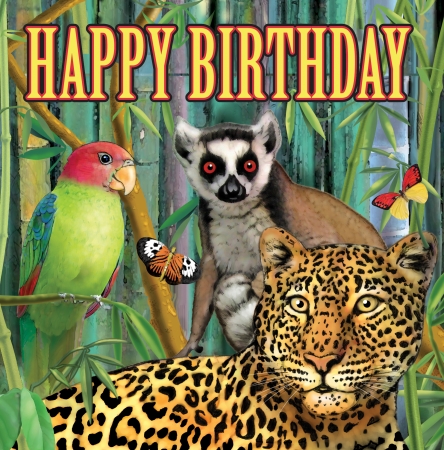 Creative Converting Wild Animals Happy Birthday 3Ply Lunch Napkin 192 Count