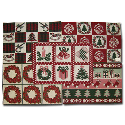 Eros Hosiery NIDA194-P Christmas Tapestry Placemats- Case of 120