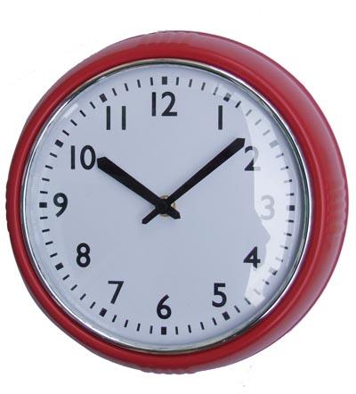Kirch 1048RED-NEW Retro Wall Clock Red