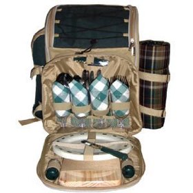 Sutherland Baskets SPB3305B1R Aztec Picnic Backpack Green