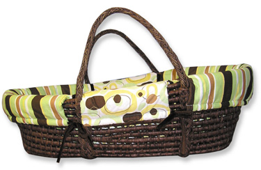 Trend Lab MBGGIFT Moses Basket Gift Set  Giggle with Blanket