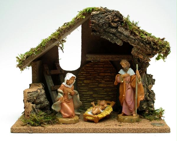 Fontanini Three Piece Nativity with Starter Stable plus Bonus DVD