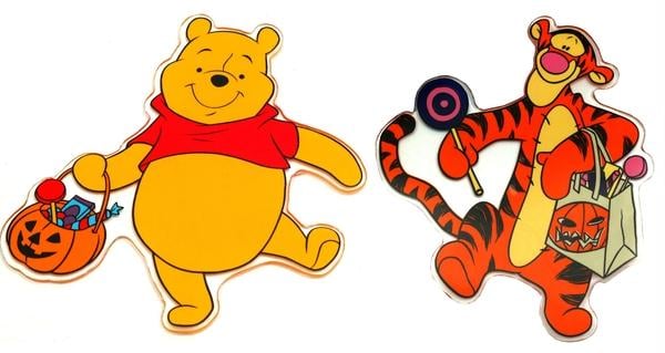 Disney Pooh and Friends Halloween Window Jelz Set of 2
