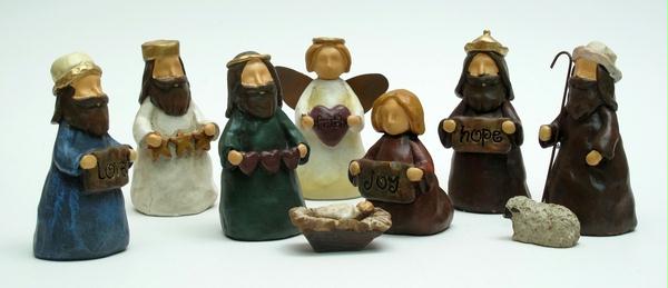 049-69021 1.5" Resin Mini Nativity Nine Piece Set