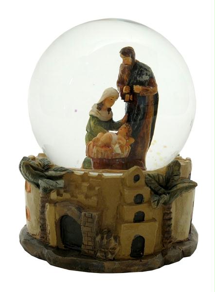 049-69024 Resin And Glass Nativity Waterball