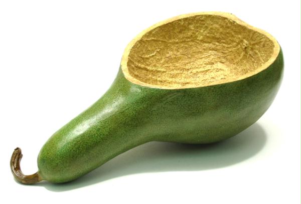 049-79608a 5" Resin Gourd Candy Dish - Green