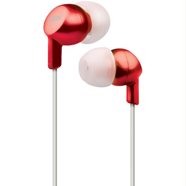 JWIN JHE21RED LIGHTWEIGHT IN - EAR EARPHONES - RED