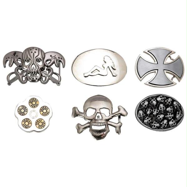 6Pc Set Assorted Belt Buckles