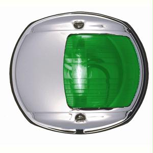 Led Side Light - Green - 12v - Chrome Plated Housing - 0170msddp3