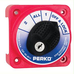 Compact Medium Duty Battery Selector Switch With Key Lock - 8512dp