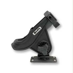 281 Bait Caster / Spinning Rod Holder with 244 Flush Deck Mount - Black
