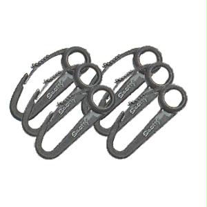 590-BK NYLON SNAP HOOK BLACK 6 - PACK