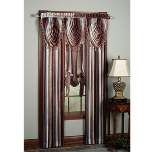 Achim Omwfvlch06 - Ombre Waterfall Valance - Chocolate Blue