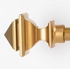 Buono Rod And Finial Set - Bach - Gold - 48-86 Inches