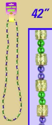 Beistle  50580  Mardi Gras Beads  Mosaic Pack of 12