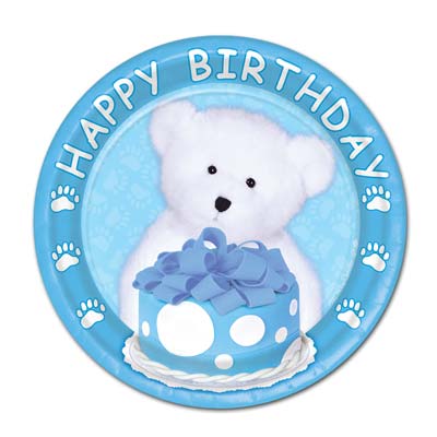 Beistle 58052B Boyds Bears Birthday Plates Pack of 12 birthday gift