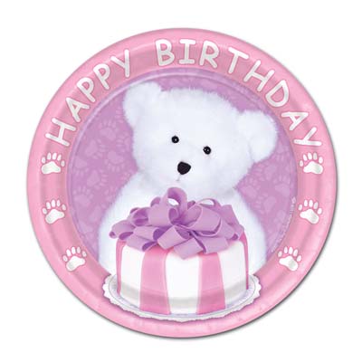 Beistle 58052P Boyds Bears Birthday Plates Pack of 12 birthday gift