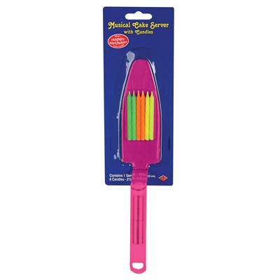 Beistle  50317  Musical Cake Server with Candles Set Pack of 12