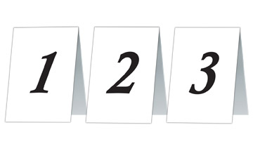 Beistle 57205 Numbered Table Cards Pack of 12