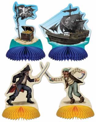 Beistle 50049 Pirate Playmates Centerpieces Pack of 12