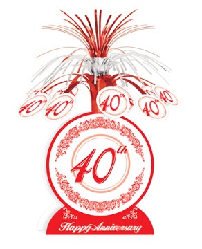Beistle 50514 40th Anniversary Centerpiece Pack of 12