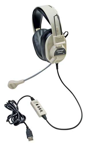 International 3066-usb Deluxe Usb Multimedia Stereo Headphones With Boom Microphone