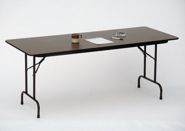 Correll Pc3096P01 Solid Plywood Core Folding Tables  Fixed Height  Walnut