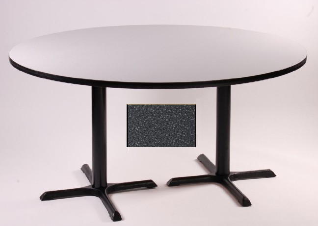 Bct60R-07 Cafe and Breakroom Tables - Round Table - Black Granite