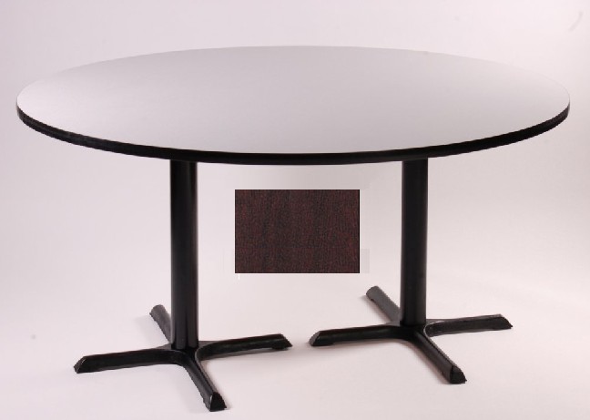 Bct60R-20 Cafe and Breakroom Tables - Round Table - Mahogany