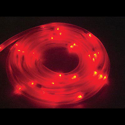 Flipo SOL102LEDTRD 102 LED Solar Tube Lights  Red  33 Feet