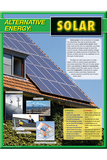 Carson Dellosa CD414078 Alternative Energy Solar Chartlet
