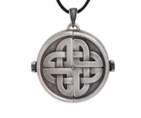 Pewter Large Celtic Locket Necklace- PPY244