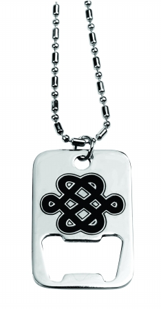JKC SDT-300 Celtic Pewter Dog Tag Bottle Opener Pendant