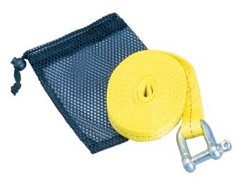 Ts-12 Atv Tow Strap With Shackle And Mesh Bag