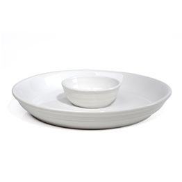 Mikasa KT342-570 Swirl White Oversize Chip And Dip