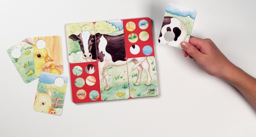 PlayAbility Toys 0047 wHole Picture Match Game On the Farm
