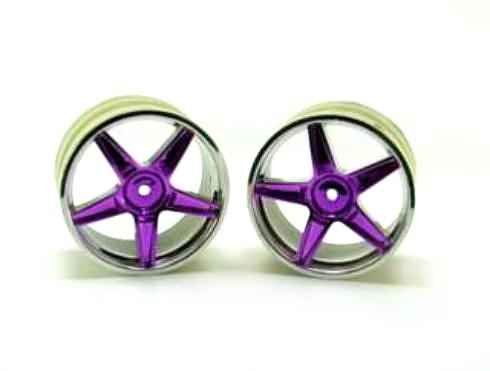 06024pl Chrome Rear 5 Spoke Purple Anodized Wheels - For All Vehicles