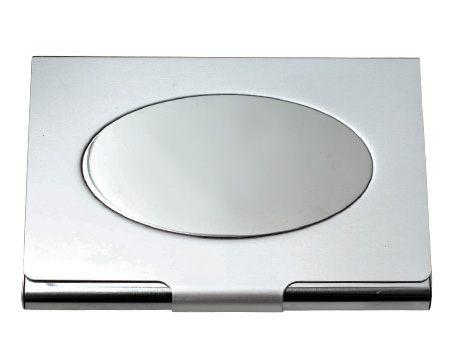 152 Metal 2-tone Cardholder With Oval