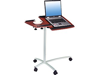 Techni Mobili CDB001NM615 Adjustable Laptop Cart Mahogany