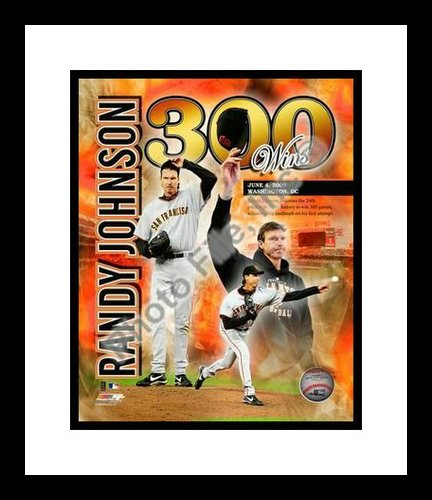 All About Autographs Aaa-21220 Randy Johnson San Francisco Giants Mlb Framed 8X10 Photograph 300 Win Collage