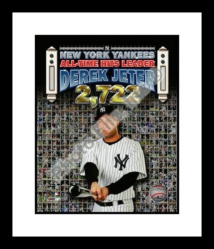 All About Autographs Aaa-21228 Derek Jeter New York Yankees Mlb Framed 8X10 Photograph Career Hit 2 722 Cap Collage