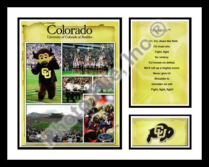 All About Autographs Aaa50166 University Of Colorado Buffaloes Ncaa Framed Photograph Milestone Collage