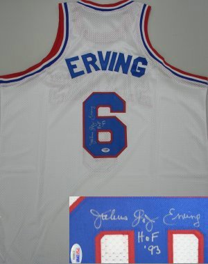 All About Autographs Aaa-76055 Julius Dr J Erving Philadelphia 76Ers NBA Hand Signed Authentic White Jersey