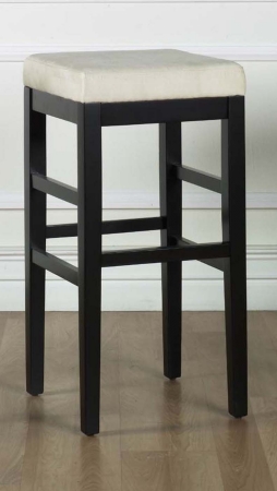 Armen Art Lcstbamfbe30 Sonata 30 Inch Stationary Barstool Beige Micro Fiber With Black Legs