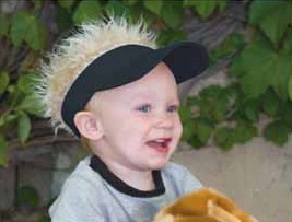 Billy Bob Teeth 10062 Black Baby Flair Hair Hats with Blonde Hair